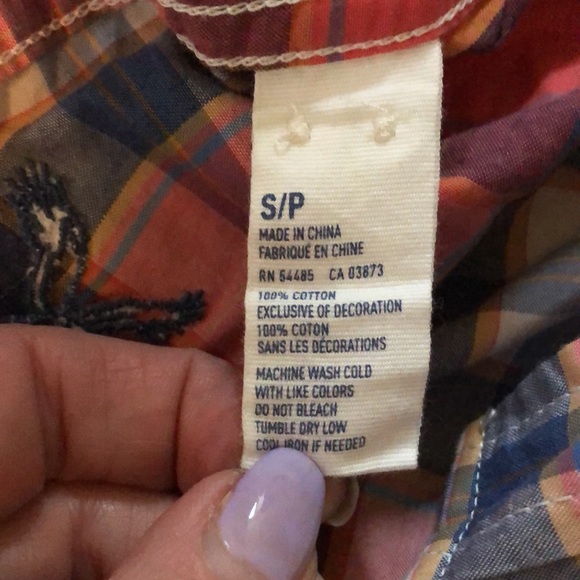 New Men's American Eagle Outfitters Short Sleeve Button Down Plaid Shirt - Picture 3 of 3